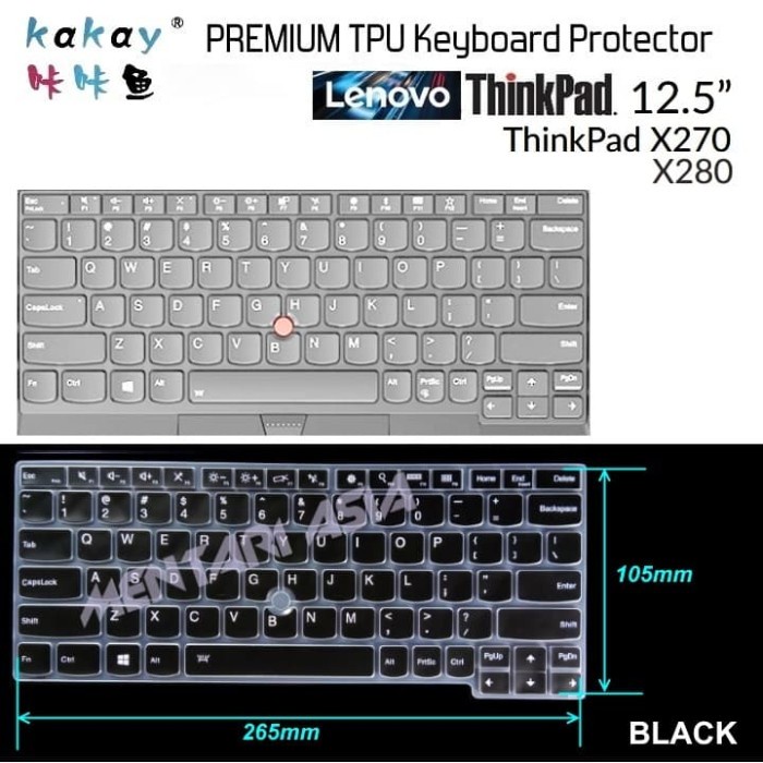 

Premium Keyboard Protector Lenovo Thinkpad X270 X280 - Kakay Premium Black