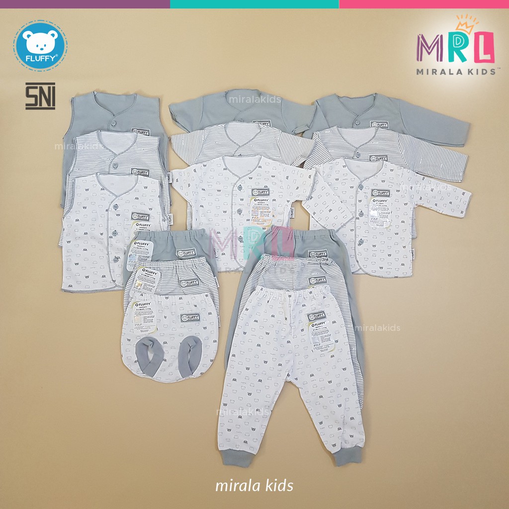Fluffy Paket Newborn SNI - Abu Series