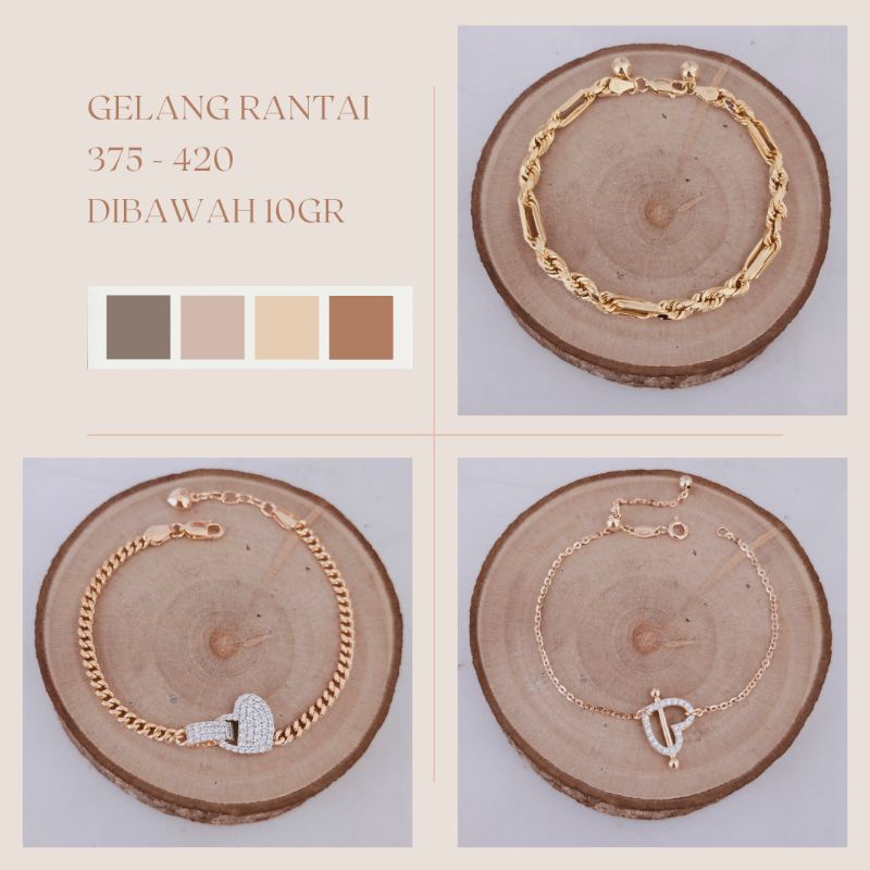 WAJIB TANYA STOK Realpic Gelang Rantai Emas Asli Kadar 375-420 | Dibawah  ≤ 10 gr | Part 3