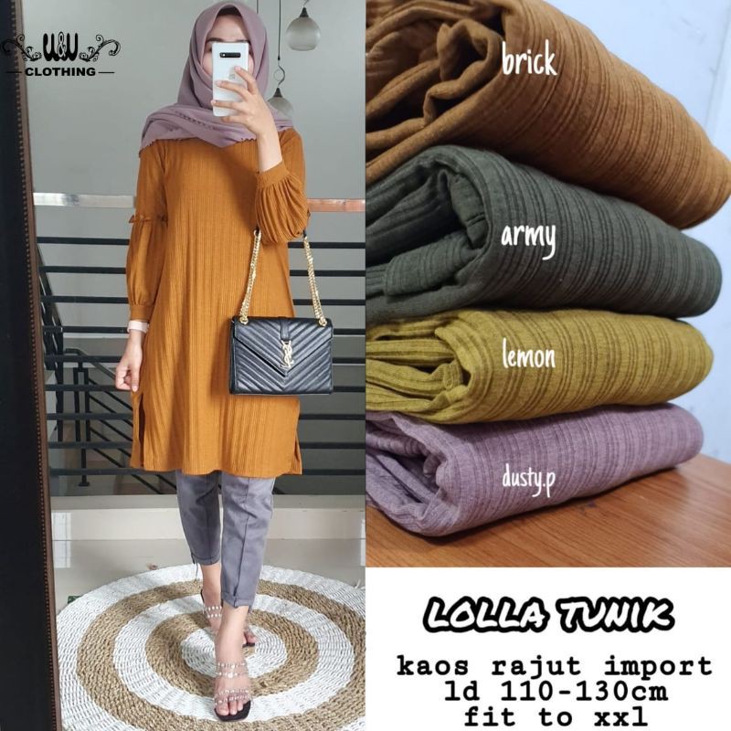 Lolla Tunik , By W&w , Kaos Rajut import