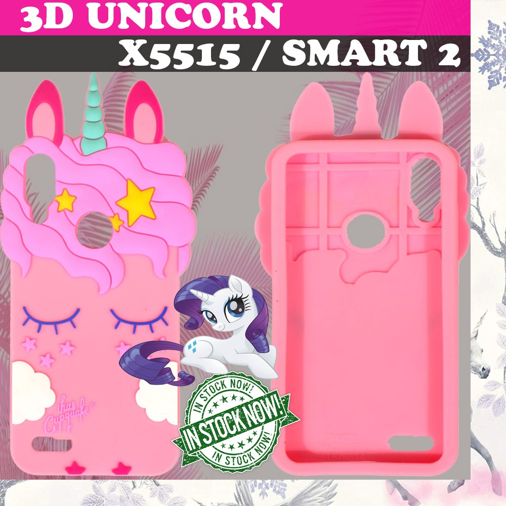 Silikon 3D Unicorn Infinix Smart 2 X5515 Cute Case Silikon Karakter 4D Infinix X5515 Soft Case Lucu