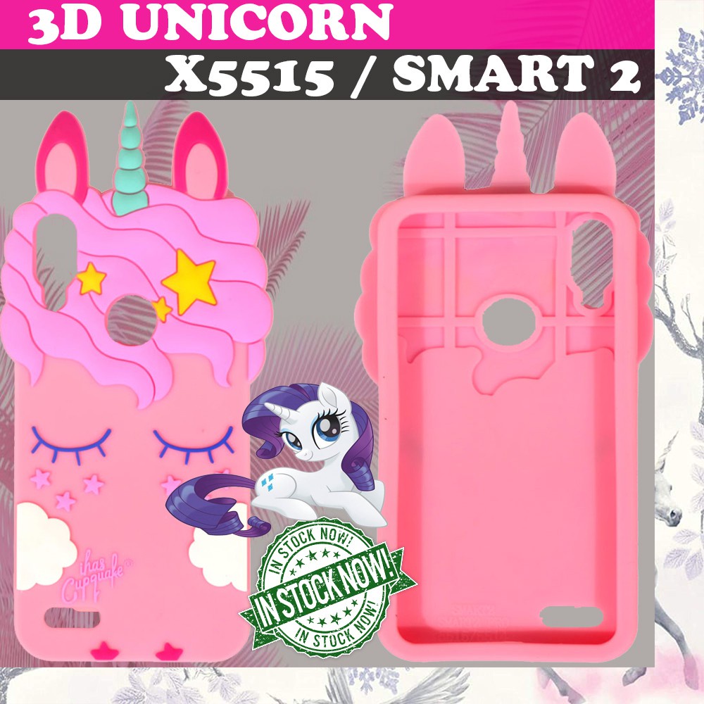 Silikon 3D Unicorn Infinix Smart 2 X5515 Cute Case Silikon Karakter 4D Infinix X5515 Soft Case Lucu