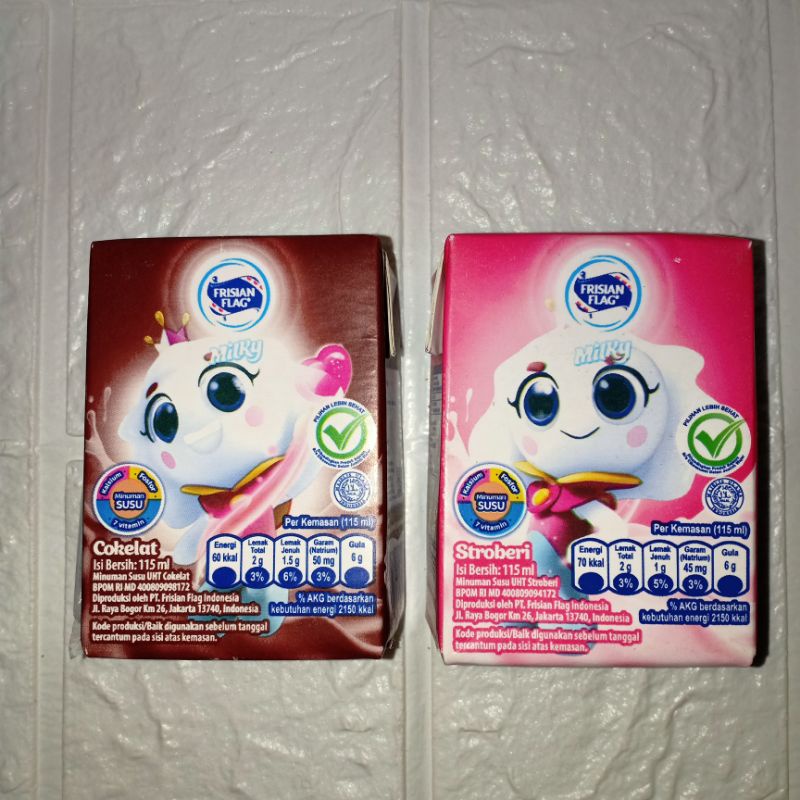 

SUSU UHT FRISIAN FLAG MILKY RASA STOBERI, COKLAT 115ml Warung Online