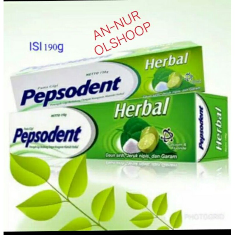 Pepsodent Herbal Isi 2 X190g  kemasan ( satu gratis satu) dan isi 1 X 190g