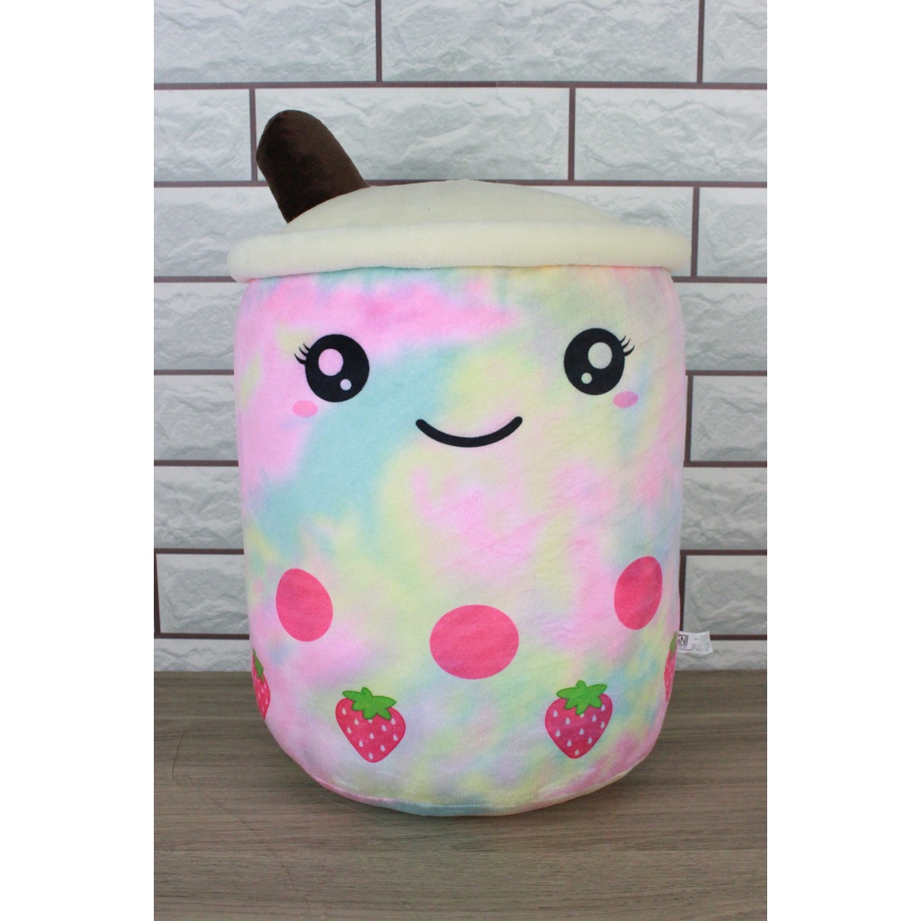 Boneka Boba Milk RainBow, Bantal Boba Milk RainBow ukrn Giant (50cm)