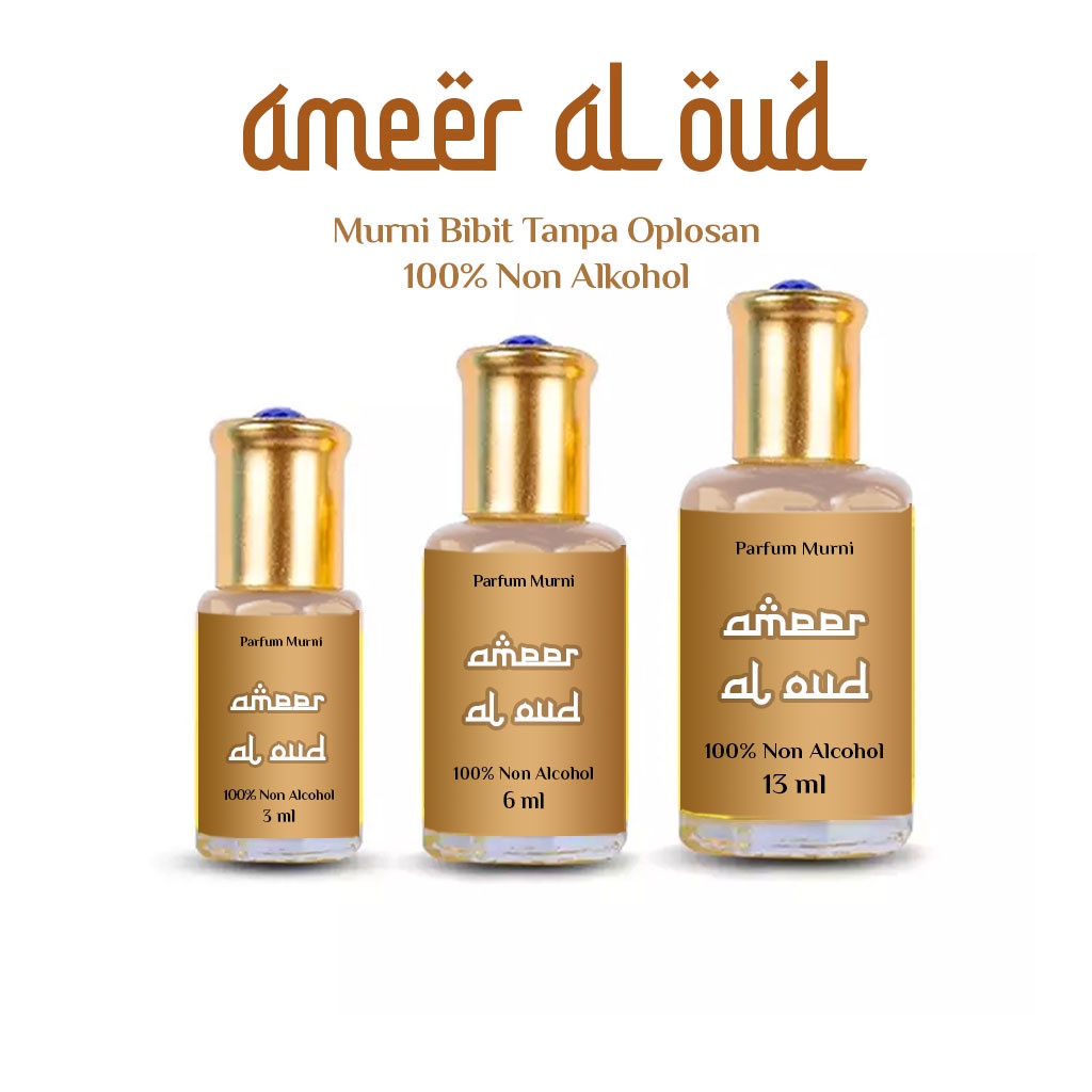 Parfum Murni AMEER AL OUD By Surrati Wangi Original Tahan Lama Roll On Oles 100% Non Alkohol Murni