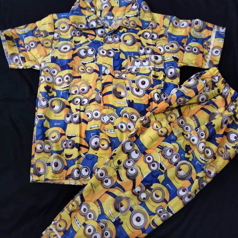 piyama/baju tidur anak karakter free celana pendek