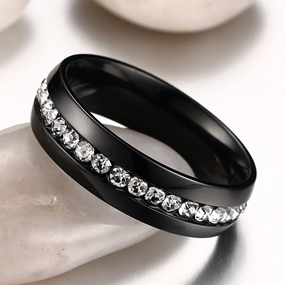 Hu Hu Hu Hu Hu Alat Bantu Pasang Kacamata♡ Cincin Berlian Imitasi Bahan Stainless Steel Untuk Pria Dan Wanita