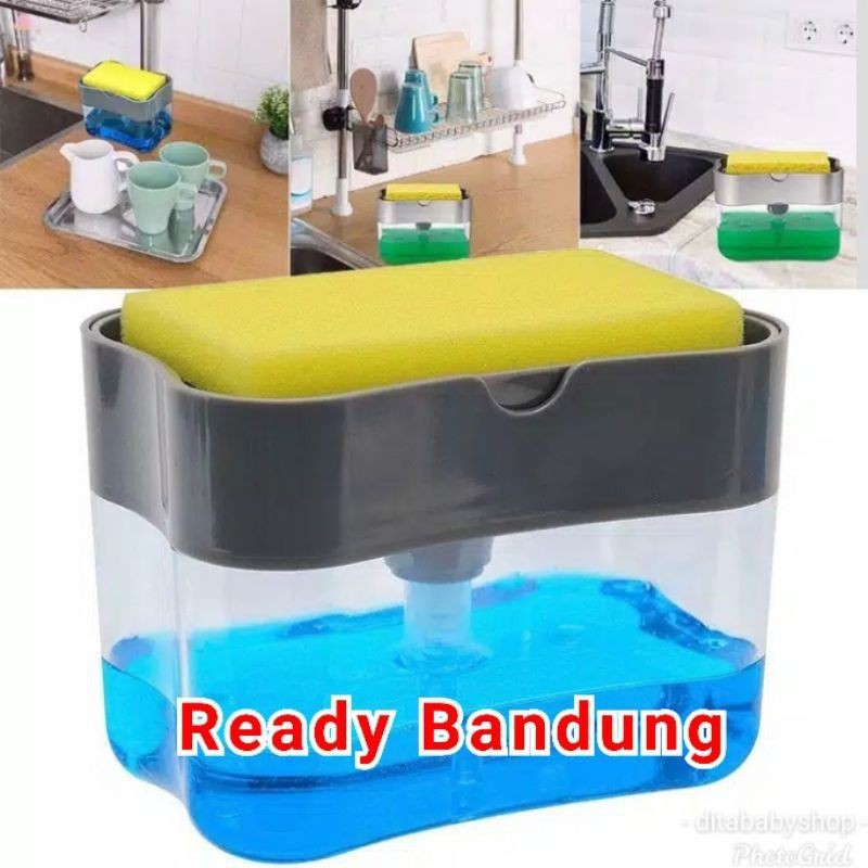 DISPENSER SPOON SABUN CUCI PIRING / TEMPAT SABUN CUCI PIRING/ HOLDER SPON CUCI PIRING, FREE SPON !!!