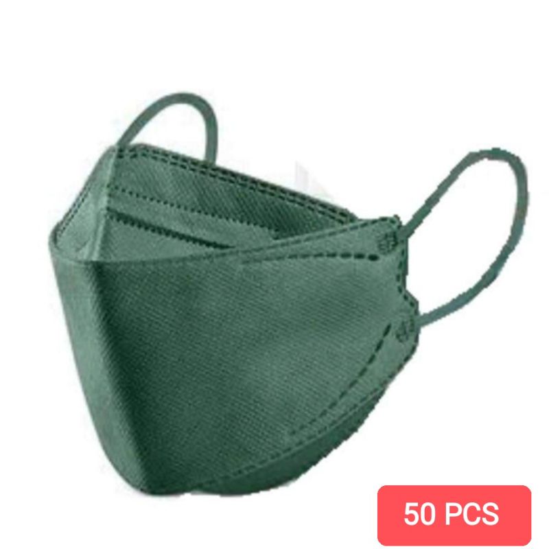 Masker Kf94 isi 50pcs 4ply High Quality Bahan Nyaman dan Lembut Semarang-KF94 AVOCADO 50 PCS