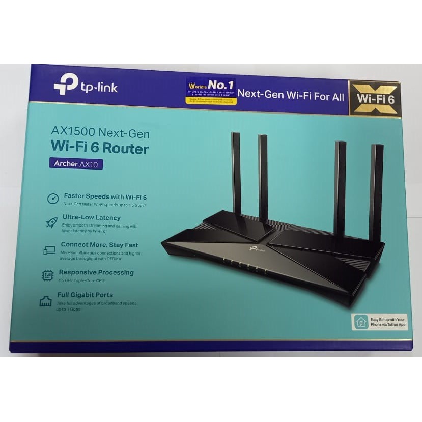 TPLink Archer AX10 - AX1500 Wi-Fi 6 Router Wireless