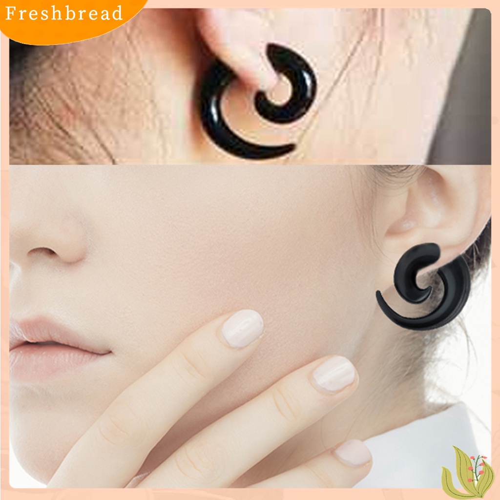 [Fresh] 1Pc Anting Expander Bentuk Siput Spiral Bahan Akrilik untuk Pria / Wanita