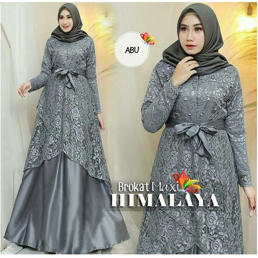COD ✔ MAXI HIMALAYA KOMBI BRUKAT dM / MAXI DRESS MUSLIM-ABU mf
