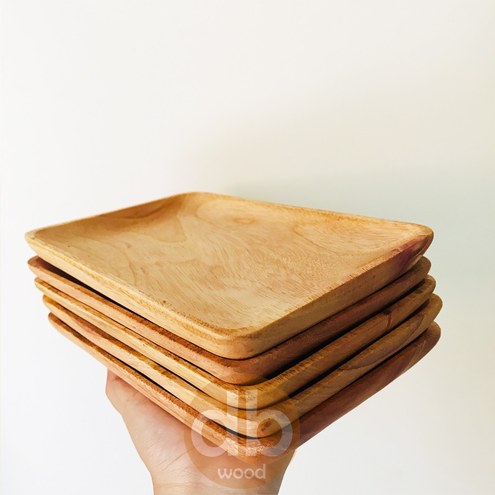 Piring Kotak Persegi Kayu 20x12.5cm | Shopee Indonesia