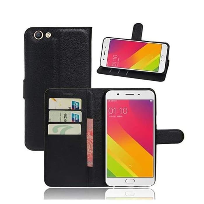 OPPO F1s Flip Cover Wallet Leather Case classic style (Casing Original)