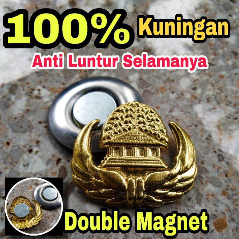 Pin Korpri - Magnet - Kuningan Asli - Anti Luntur Selamanya