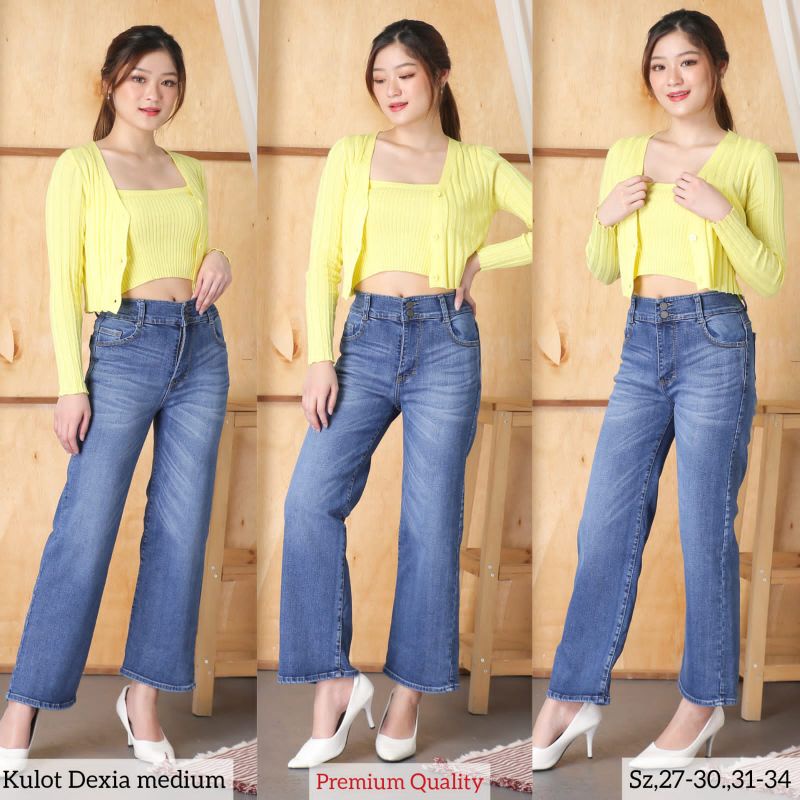 CELANA JEANS WANITA CELANA JEANS KULOT IMPORT CELANA KULOT WANITA