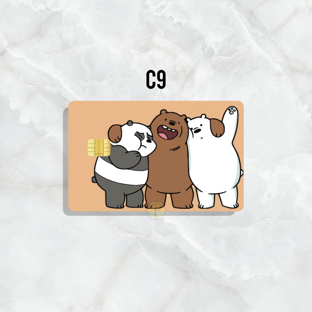 SEASON 1 WE BARE BEARS - Card Cover Skin Sticker – PLIATA Stiker Kartu ATM, E-Money, E-Toll