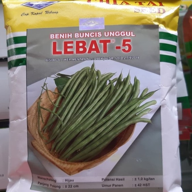 Benih Buncis Lebat-5 Cap Kapal Terbang (500 gram )