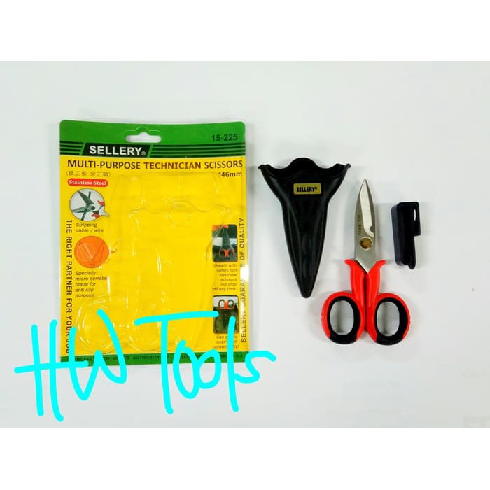 

MULTI PURPOSE TECHNICIAN SCISSORS GUNTING 146mm SELLERY 15-225