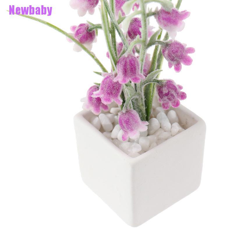 (Newbaby) Miniatur Tanaman Lily Of The Valley Skala 1: 12 Untuk Rumah Boneka