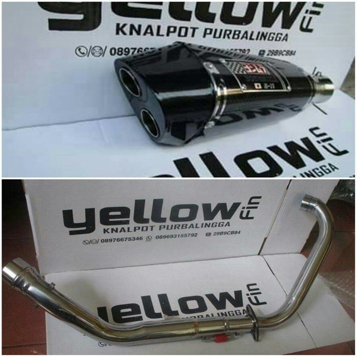 Knalpot Yoshimura R11 double hole fullsistem Ninja 250 RR Mono