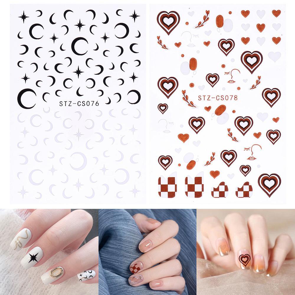 R-flower 3D Stiker Kuku Kecantikan Manicure Nail Art Dekorasi Api Api