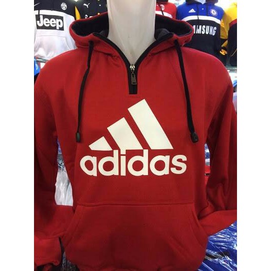 PROMO JAKET / HOODIE ADIDAS WARNA MERAH RUTS SETENGAH TERMURAH