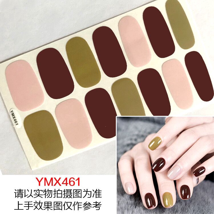 Ymx458-475 Stiker Kuku 3D Bahan Akrilik untuk Nail Art