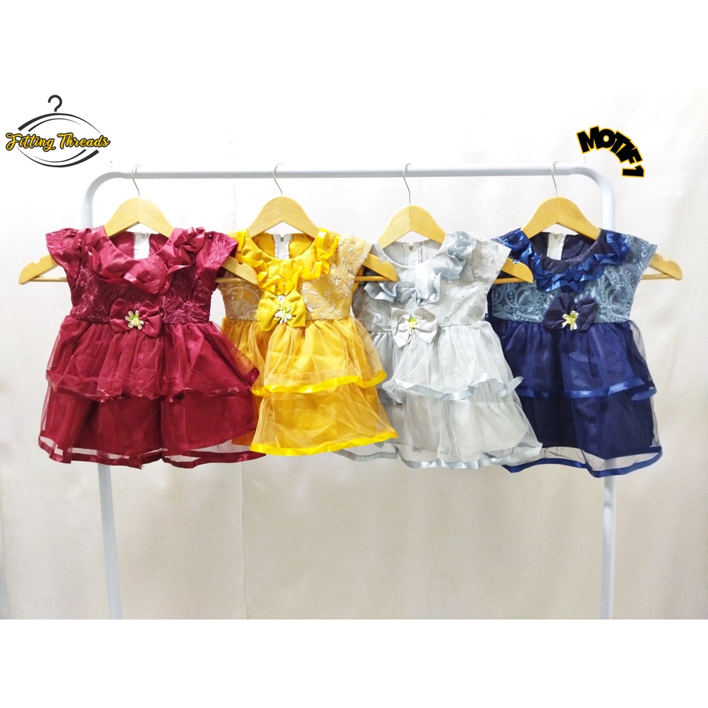 Dress Pesta Bayi Anak Perempuan 0-12 Bulan / Baju Dres Tutu Bayi Cewek Newborn / Gaun Pesta Bayi