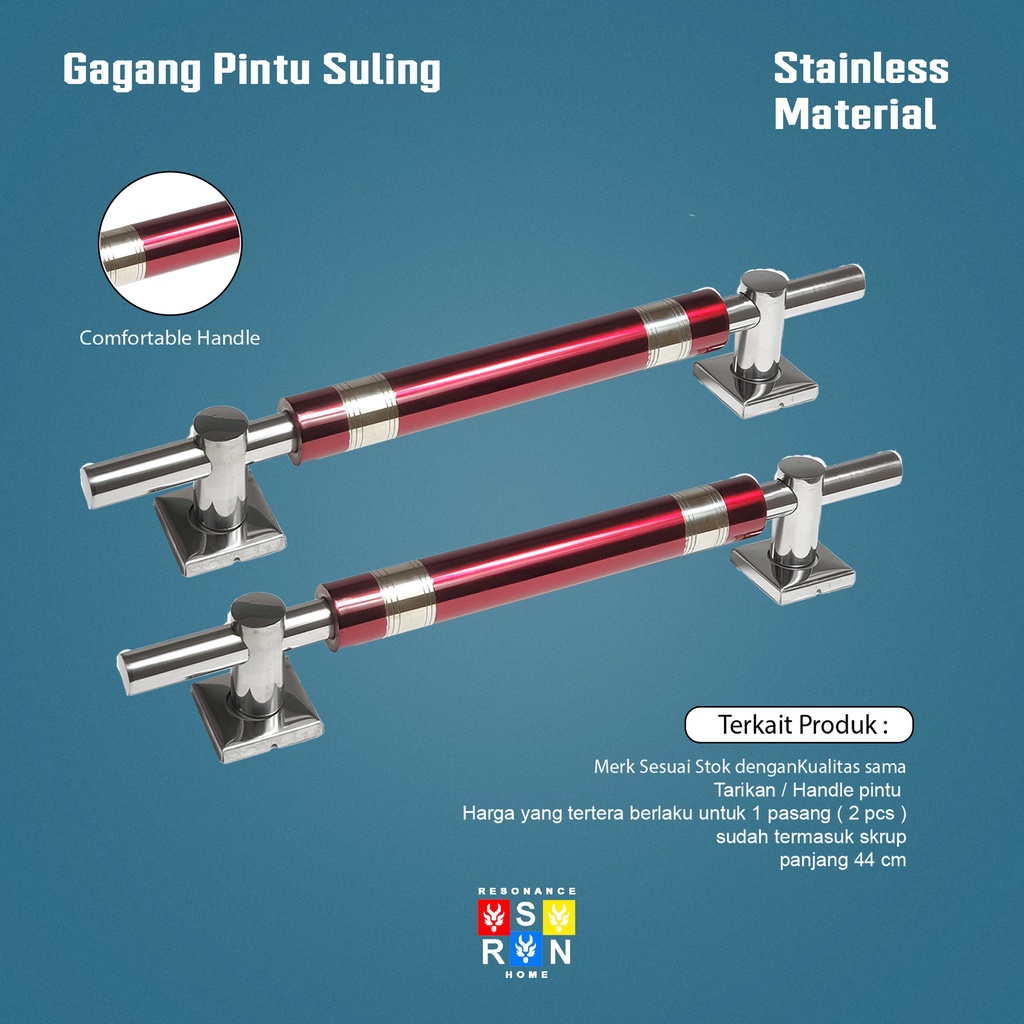 Pull Handle Pintu Rumah / Gagang Tarikan Pintu 45 cm Suling Resonance Home