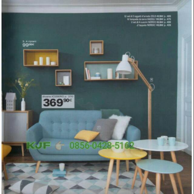 Sofa retro dua dudukan set meja bundar 3 unit I sofa minimalis sofa tamu