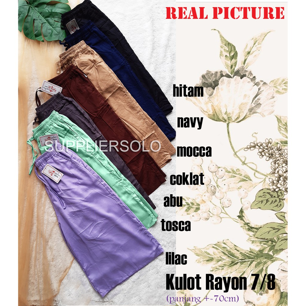 KULOT PENDEK 7/8 RAYON STANDART XL DAN JUMBO XXL NYAMAN