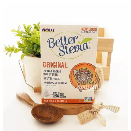 

Now Foods, Original Better Stevia, Zero-Calorie Sweetener 100 Packets