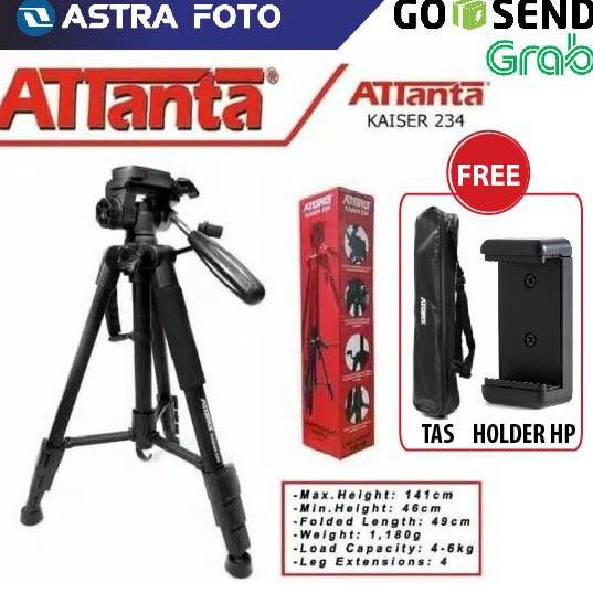 Star Attanta Kaiser 234 Tripod Kamera Dslr Mirrorless Canon Nikon Sony Fuji Trendi