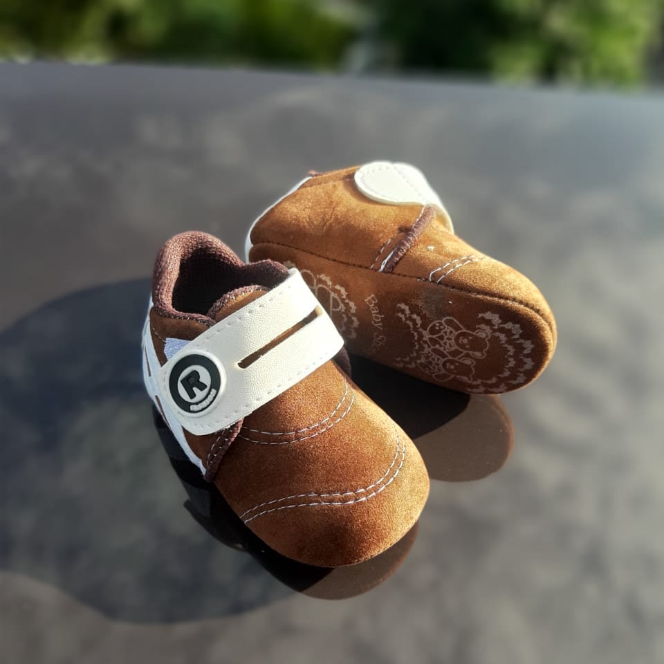 VINANDOZ PRL05 Sepatu anak Bayi Newborn Prewalker Laki Laki Perempuan Bahan Super Lembut Motif Prepet 0-11 bulan