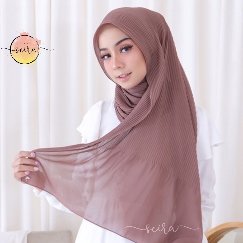 [BISA COD] Umama Pashmina Baby Doll Plisket Duyung / Hijab Pashmina Plisket Duyung Ceruty