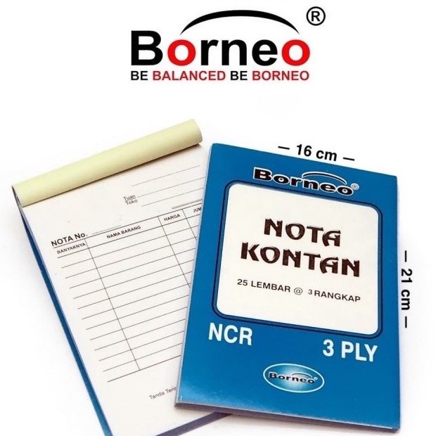 

NOTA BESAR 3X25 TEKA @10PCS / NOTA KONTAN