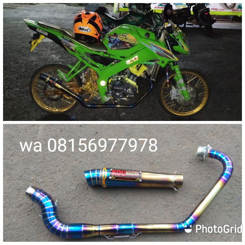 knalpot kou kanan cobra vixion , Fu , mx bluegold/bluemon