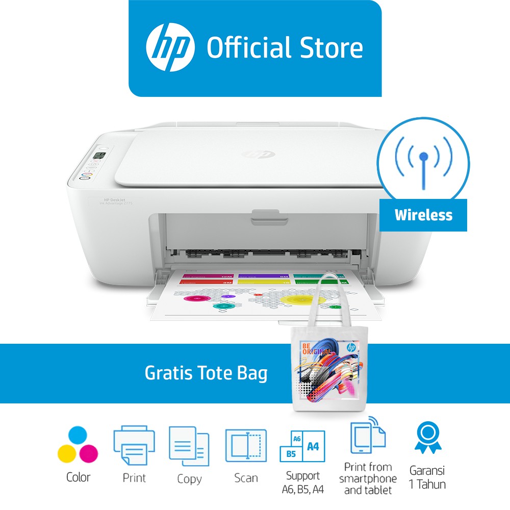  HP DeskJet Ink Advantage 2775 Wireless All-in-One Printer 