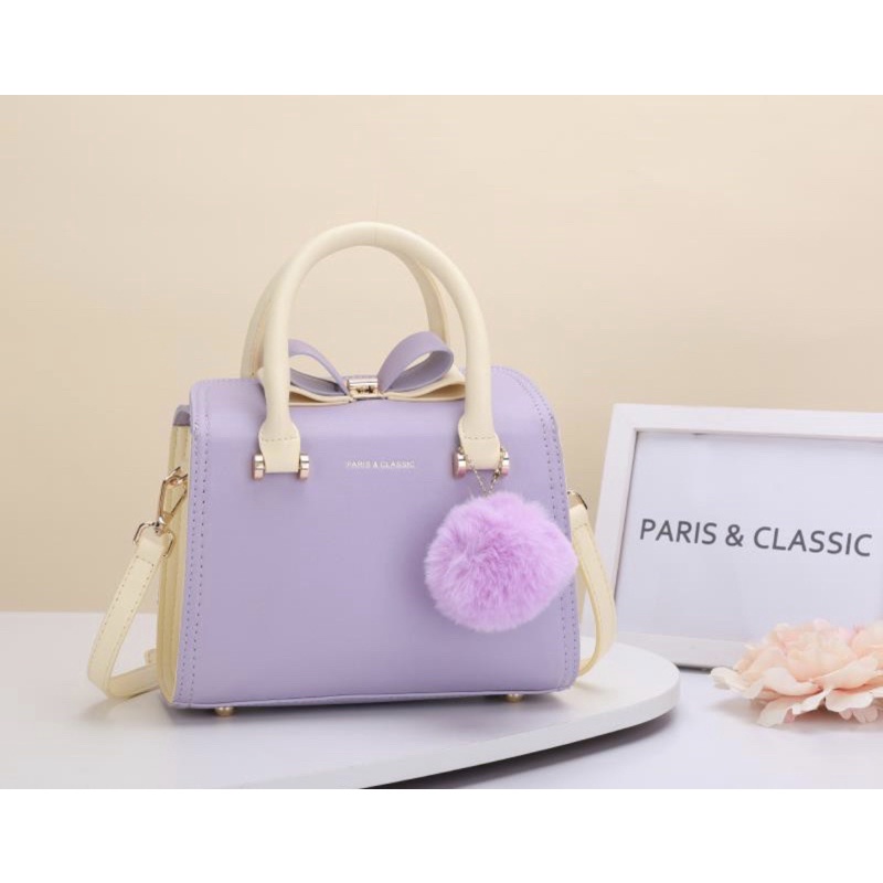 Tas Wanita Terbaru Tas Selempang Wanita Hand Bag Wanita Import Tas Pesta Wanita Paris Classic Lilac 