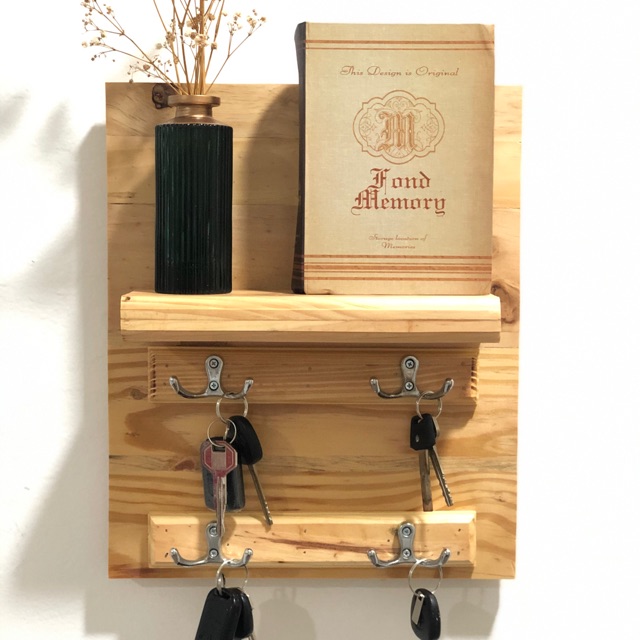 Rak Gantungan Kunci / Rak Dinding / Rak Buku / Rak Hiasan / Rak Album Foto / floating shelves (GK01)