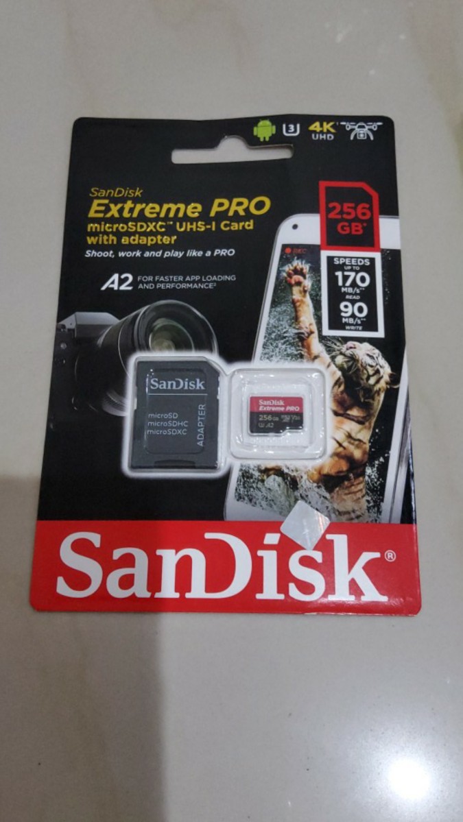 SanDisk Extreme PRO microSDXC UHS-I Card 256GB up to