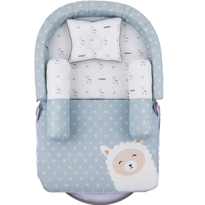 Omiland Kasur Bayi Lipat Bumper + Kelambu Alpaca Series - OB 21201-4 / Omiland Bantal Lengan Peang Panda