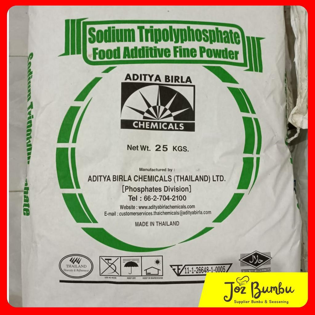 

STPP Sodium Tripolyphosphate Aditya Birla 1 kg/pengenyal bakso mie