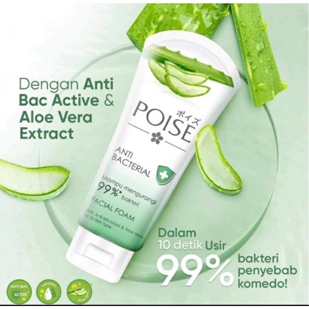 POISE FACIAL FOAM TUBE 100g // SABUN CUCI MUKA POISE