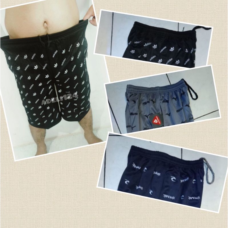 Celana kolor pendek cowo laki pria sport olahraga bola deodoran katun panjang 3/4 bawah lutut