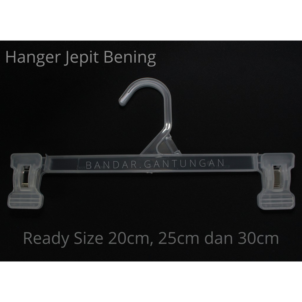 Hanger Jepit Celana Plastik Bening Gantungan Jepit Rok Celana Hanger Plastik Jepit Murah - BH