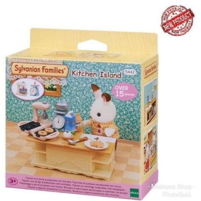 Furniture Sylvanian Families Meja Dapur Kitchen Island Set