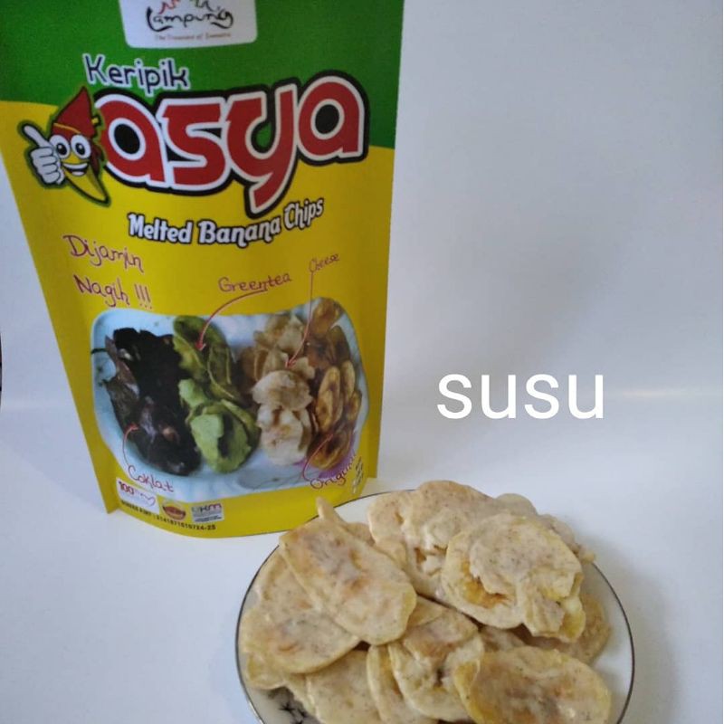 

keripik pisang lampung rasa susu melted